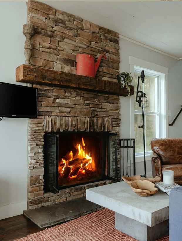 Wood burning fireplace restoration in a Syracuse NY home — A-Z Construction & Restoration
