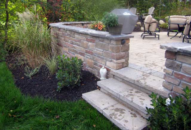 finished patio and steps design and construction camillus ny